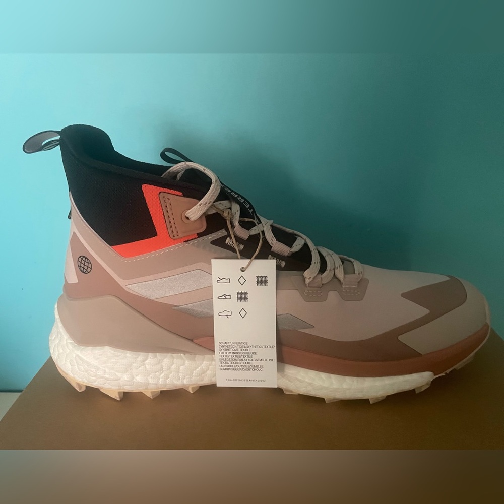 Brand new Terrex free hiker gore Tex 2.0 running shoes, taupe/strata colored